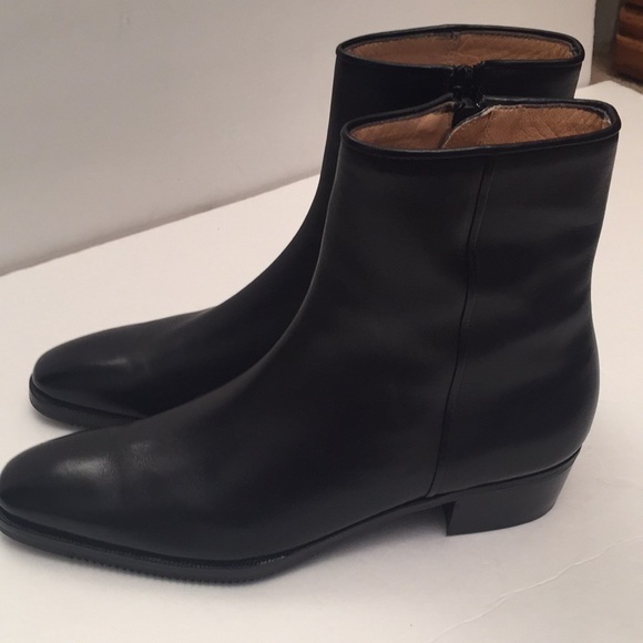 Gravati Cortona Black Leather Ankle Boots Booties - Picture 4 of 16